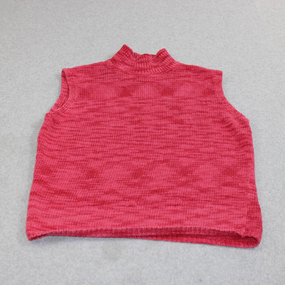 Pendleton Sweater Shirt Women Medium Pink Mock Neck Linen Cotton Heritage Classi